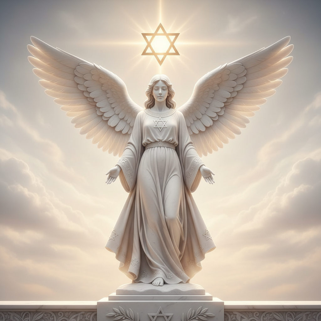 Jewish memorial angel — faith tribute